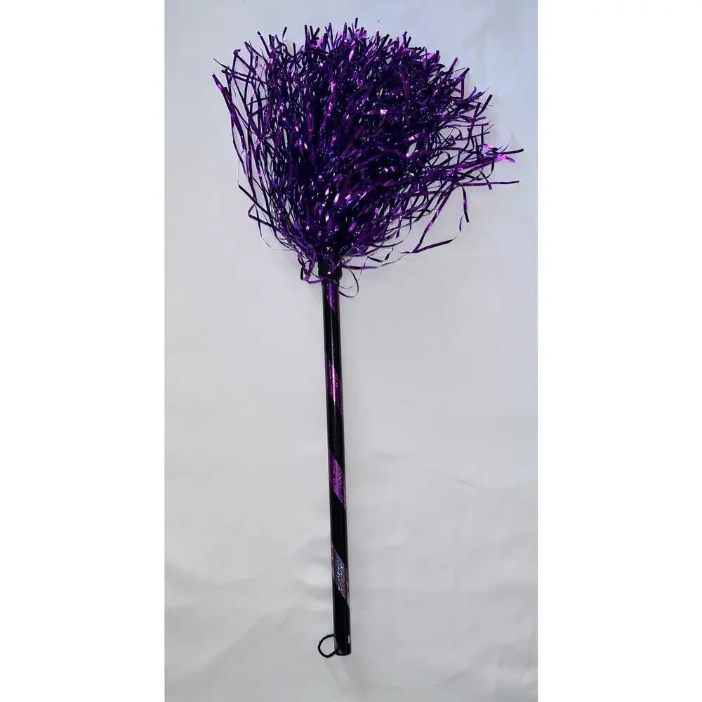 Teetot Girls Witch Dress WITH HAT & BROOM Size S 3-4 Black Purple Sequin Costume
